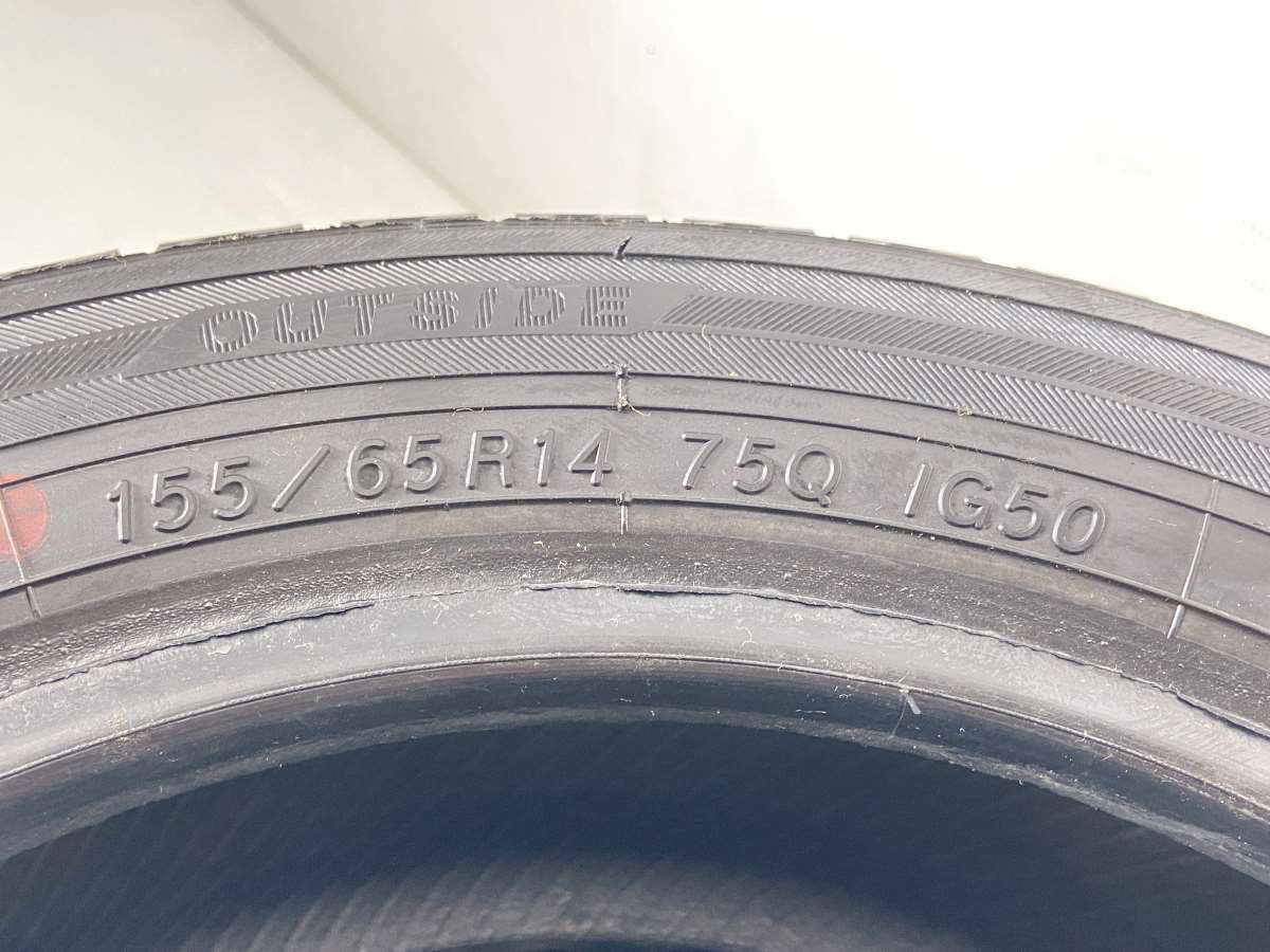 中古タイヤ スタッドレスタイヤ 2本セット 155/65R14 ヨコハマ アイス 