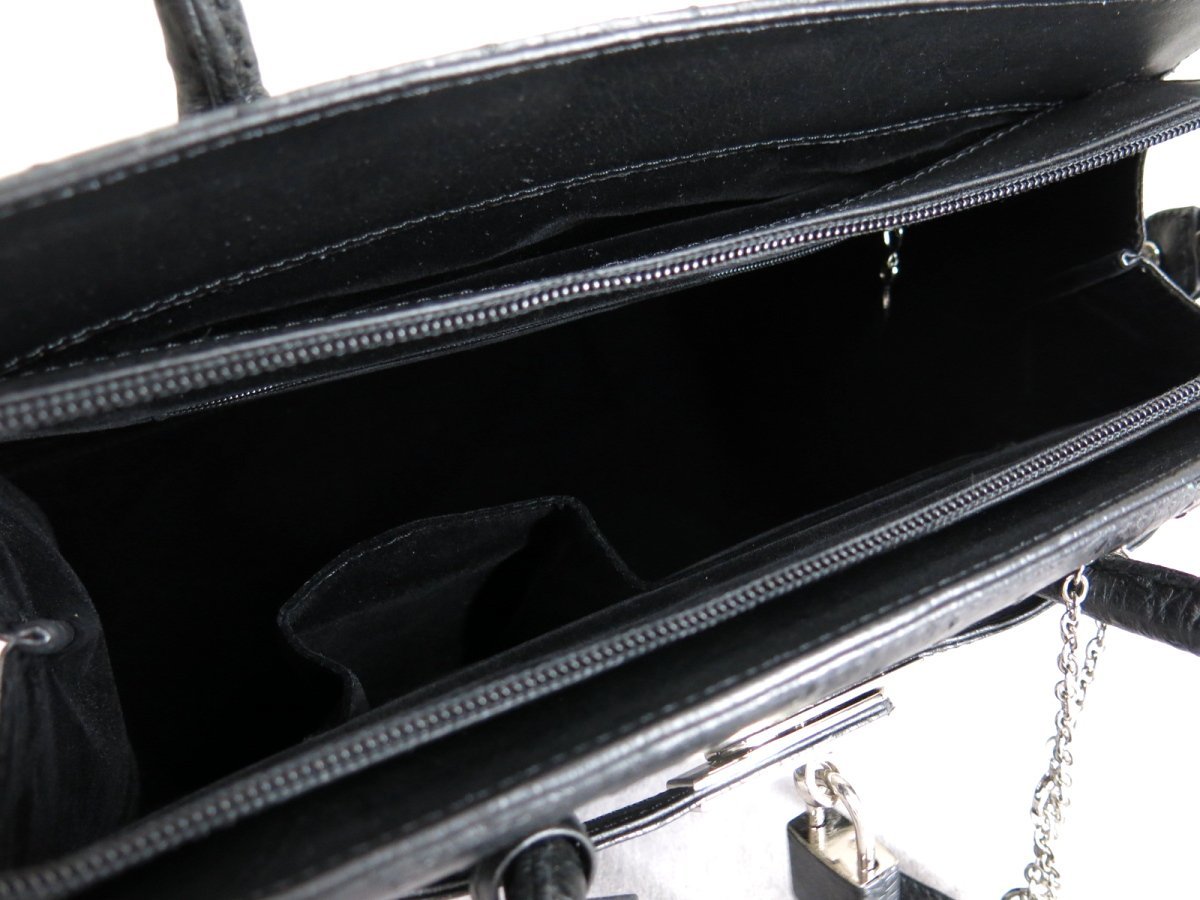 ○未使用 展示品○GENUINE○オーストリッチ 本 だちょう 革○ハンド 