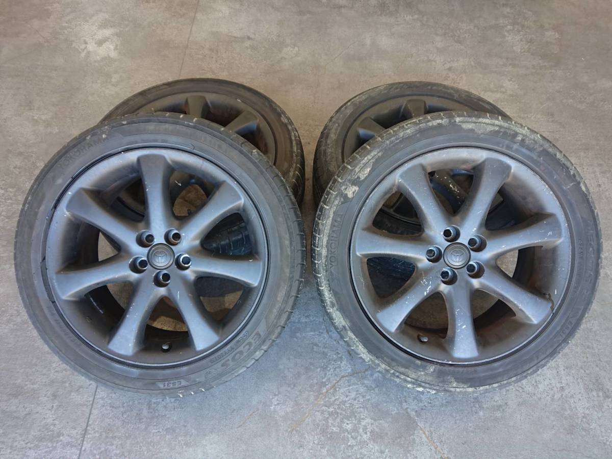 新品，限定SALE ウィッシュ ANE11 トヨタ純正 アルミホイール ブラック塗装 タイヤ＆ホイールセット 215/50R17 4本(ラジアルタイヤ)｜売買されたオークション情報、yahooの商品情報をアーカイブ公開 - オークフ 5穴
