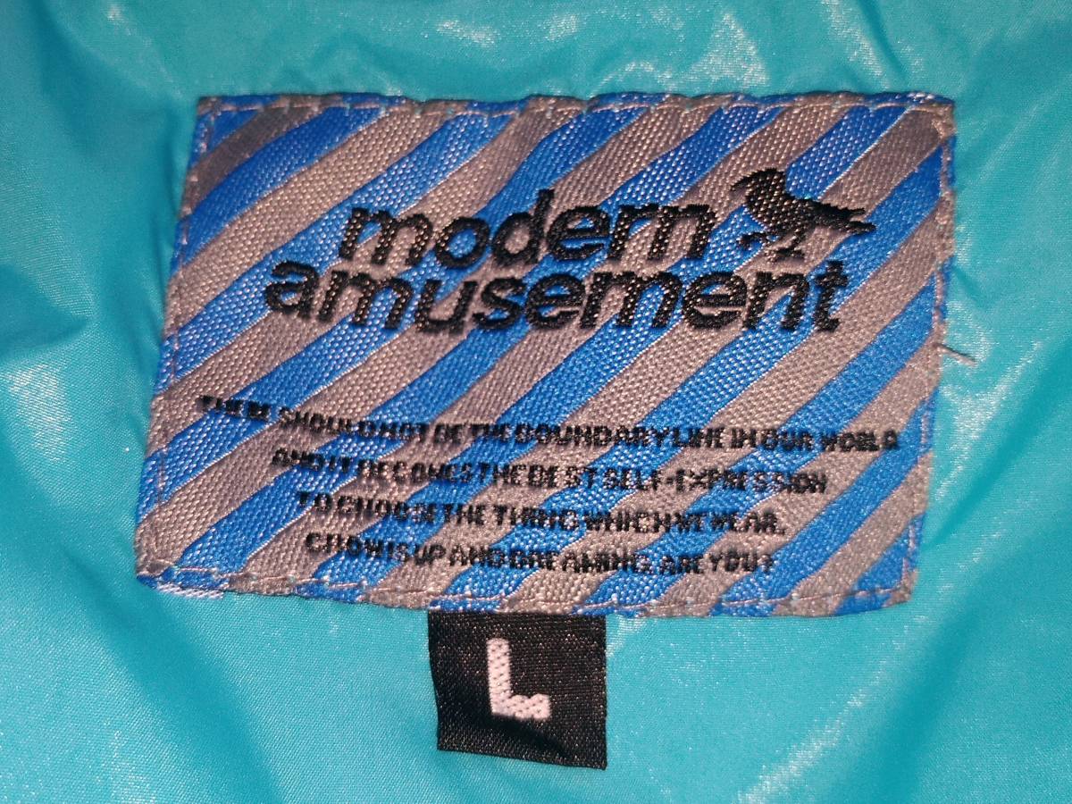 modern amusement□モダンアミューズメント ダウンジャケット□ブルー 