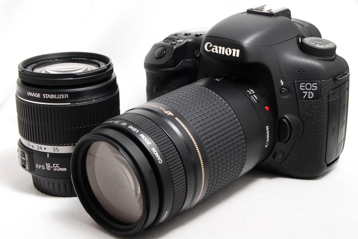 Canon EOS 7D❤️美品❤️超望遠Wレンズセット✨デジタル一眼レフ ☆美品☆ Canon キヤノン EOS 7D 純正Wレンズセット☆安心保証＆