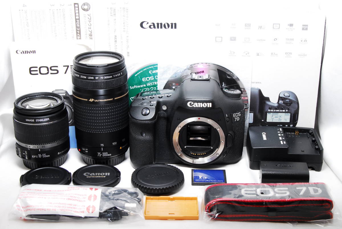 Canon EOS 7D❤️美品❤️超望遠Wレンズセット✨デジタル一眼レフ ☆美品☆ Canon キヤノン EOS 7D 純正Wレンズセット☆安心保証＆