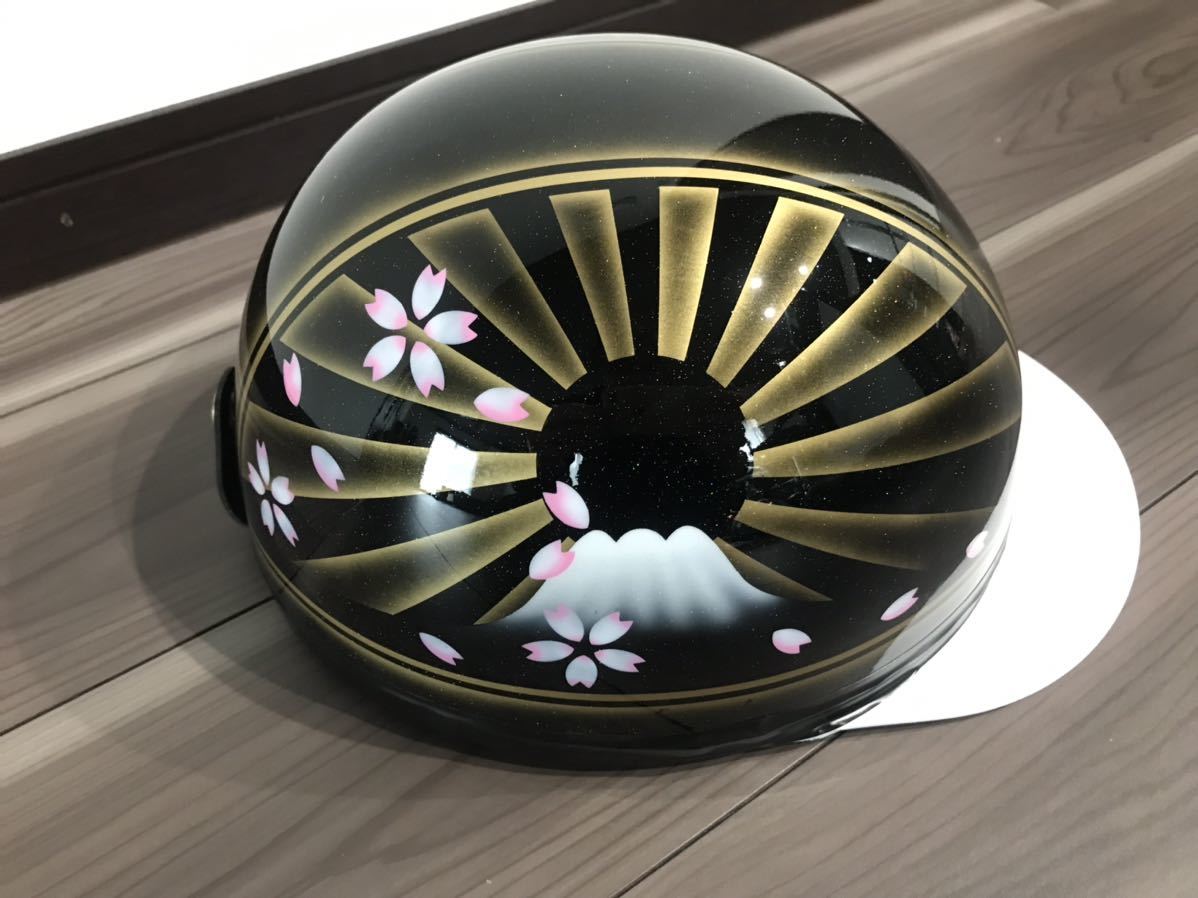 ラメ 富士日章 コルク半 ヘルメット 齧ら ゼファー400 CBX400F 軽スロ