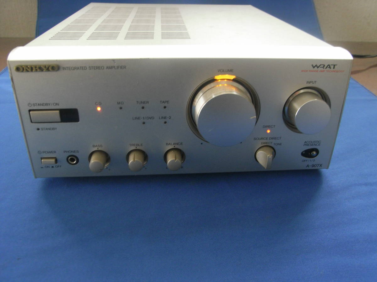 【新品，新作登場】 ONKYO オンキョー A-907X シルバー ステレオアンプ 品(ONKYO)｜売買されたオークション情報、yahooの商品情報をアーカイブ公開 - オークファン ONKYO
