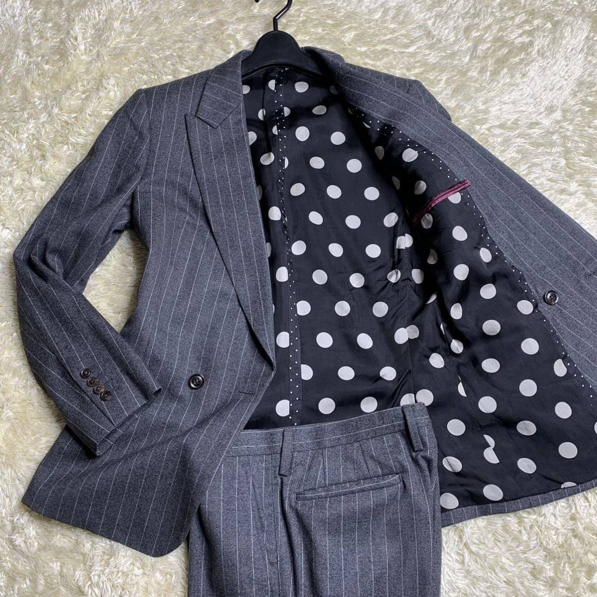 極上の艶感!ポールスミス/Paul Smith スーツ セットアップ グレー 