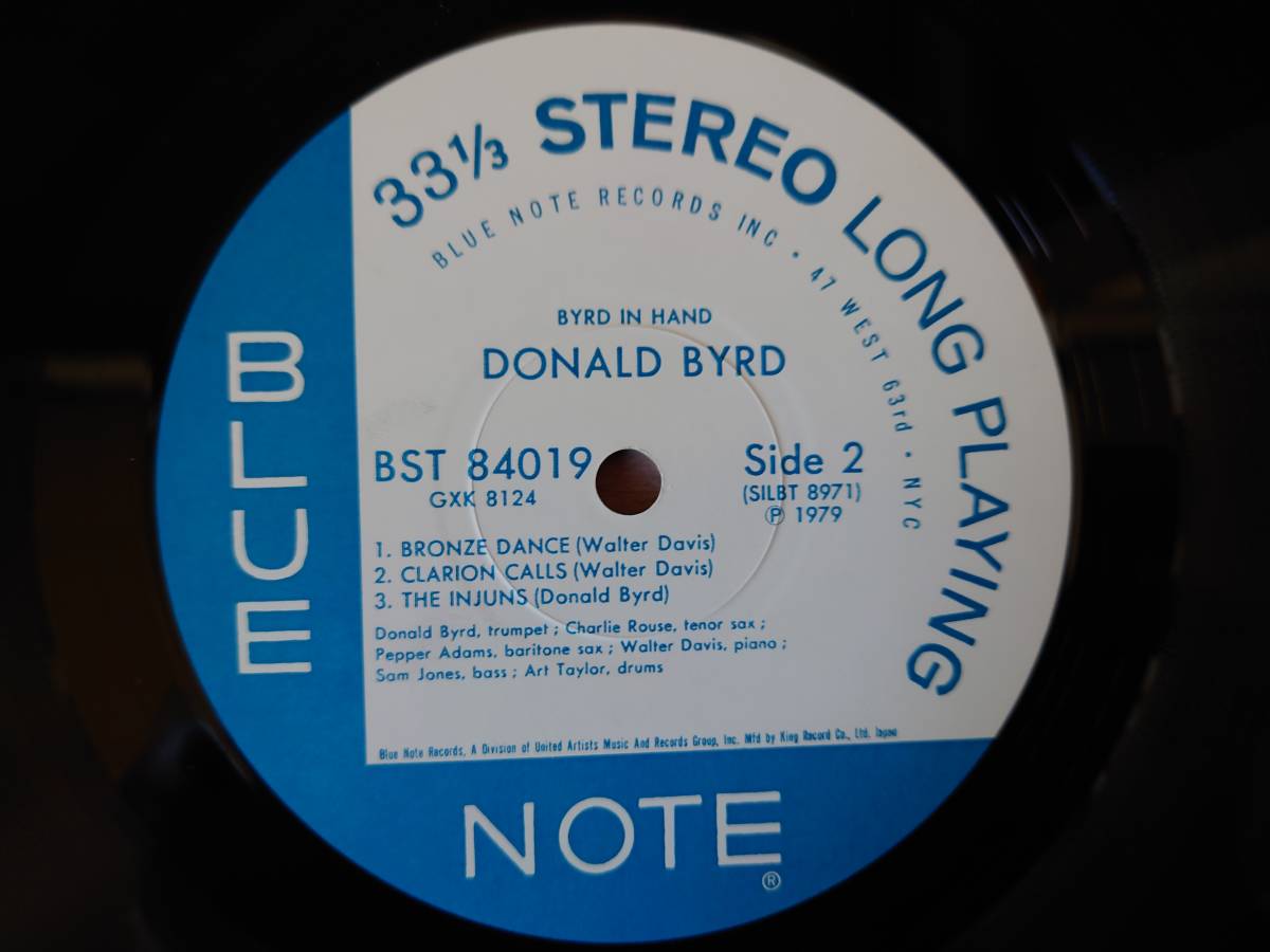 DONALD BYRD/ BYRD IN HAND（Blue Note 日本盤LP キング GXK-8124