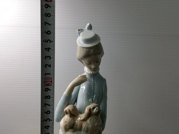 リヤドロ LLADRO 少女 犬 置物 0 乳母車 仔犬 子犬達のお散歩 カート