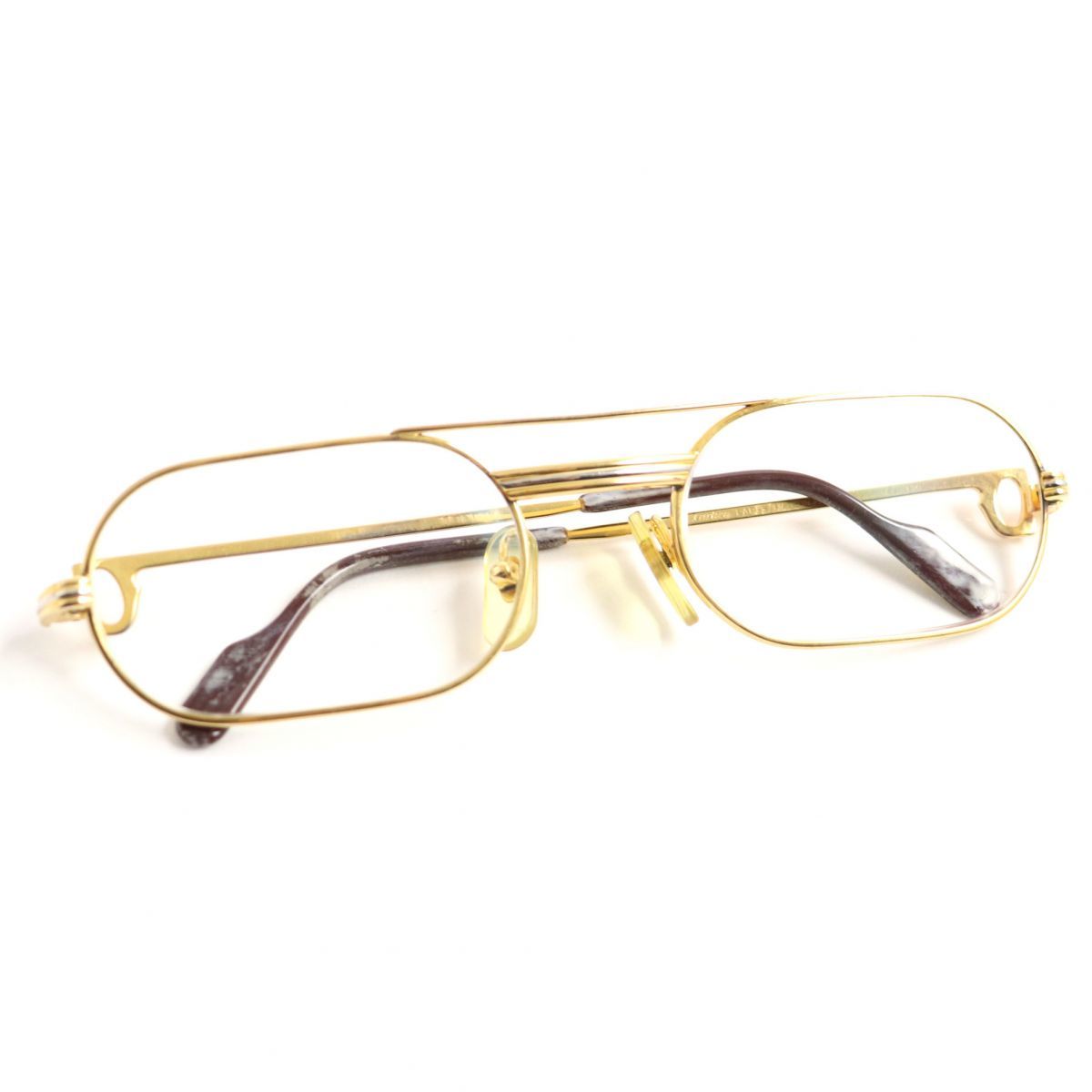 カルティエ トリニティ 眼鏡 Cartier 0 ヴィンテージ メガネ 金無垢 