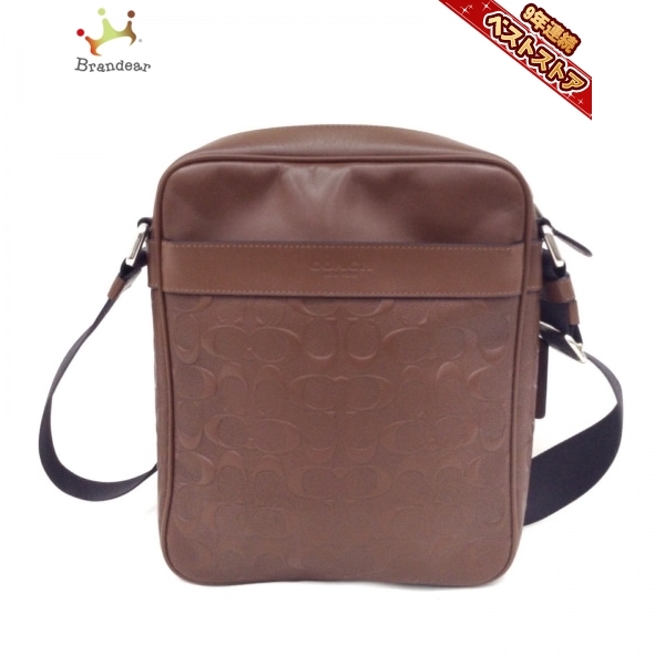 コーチ COACH ショルダーバッグ F24868 シグネチャー柄 レザー ダーク 