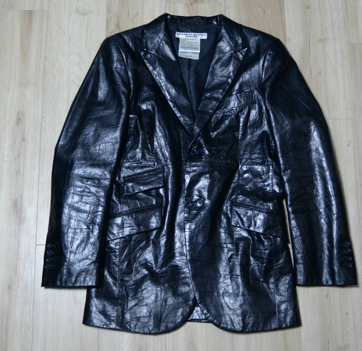 美品】☆KATHARINE HAMNETT LONDON キャサリンハムネット ラムレザー 