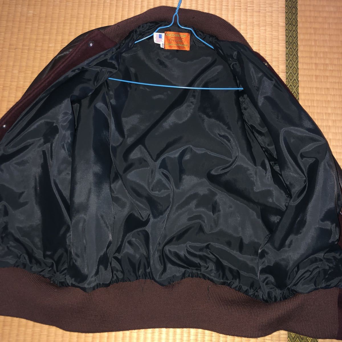 SKOOKUM スタジャン 袖レザー SIZE40 ブラウン SKOOKUM スクーカム スタジャン メンズ ブラウン×クリーム 袖革ノーカラー
