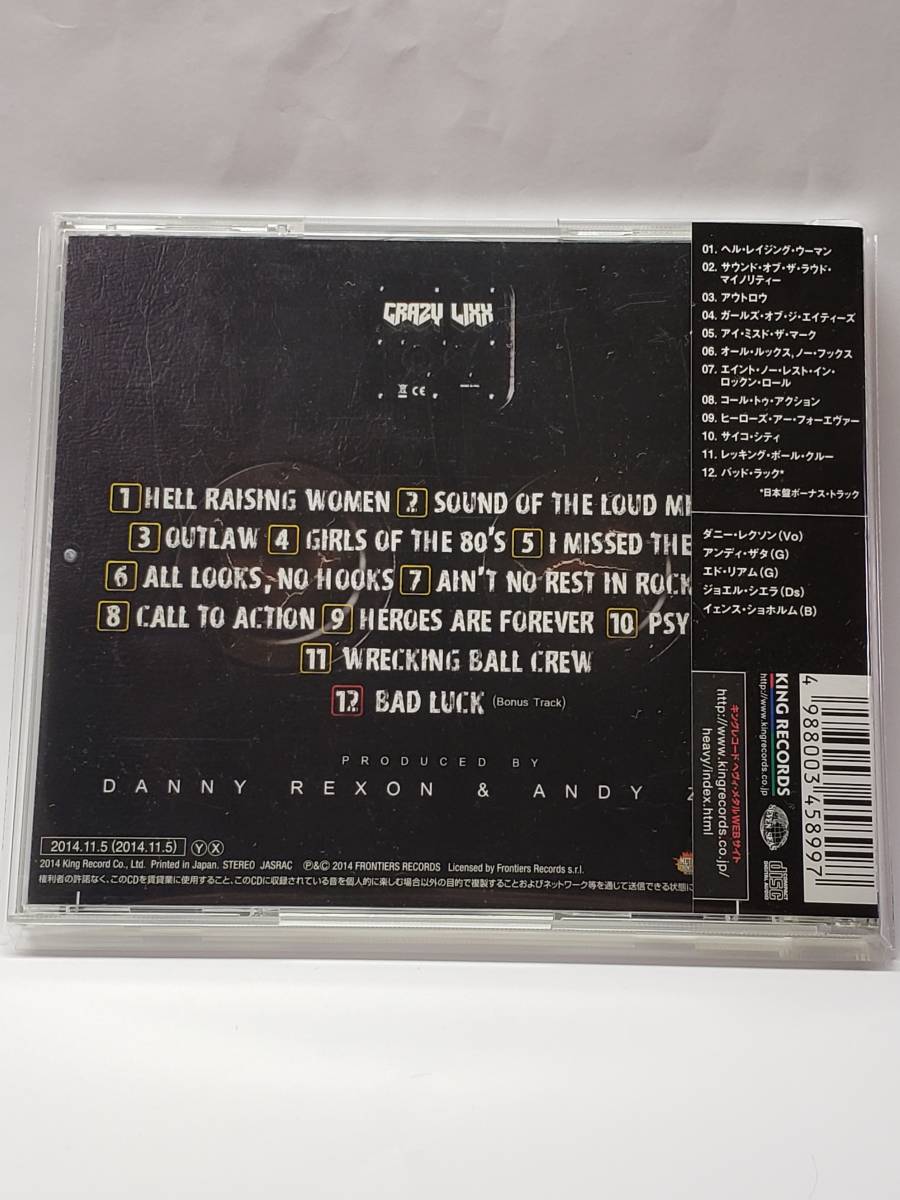 CRAZY LIXX／クレイジー・リックス／国内盤CD／帯付／2014年発表／4th