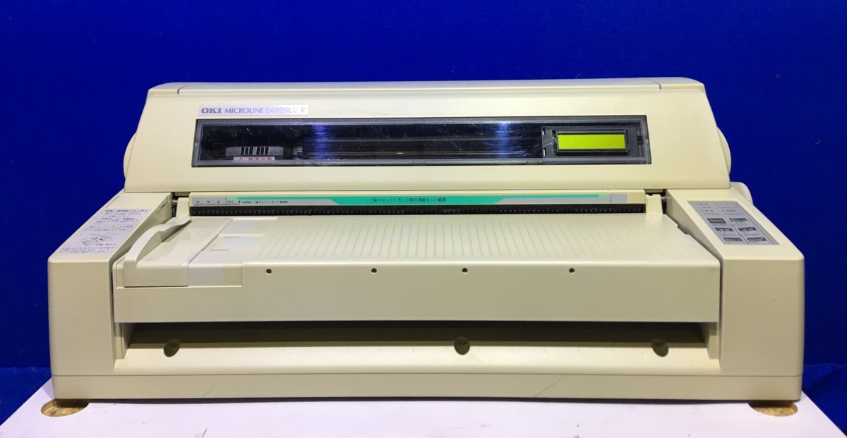 【越谷発】【OKI】★MICROLINE 8480SU2-R　ドットプリンター　インクリボン有　ジャンク品★(23056) MICROLINE 8480SU2-R ドットプリンター ドットインパクトプリンター現状品 周辺機器 印刷