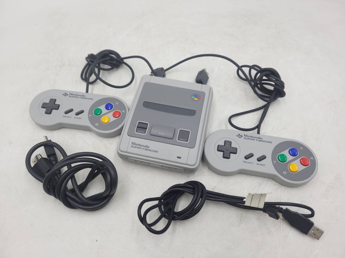 【１円～】【動作品】 Nintendo/任天堂 CLV-301 ニンテンドー クラシック ミニ スーファミ スーパー ファミコン 21タイトル ゲーム機 任天堂 CLV-301 Nintendo コントローラー 中古品 美品☆Nintendo