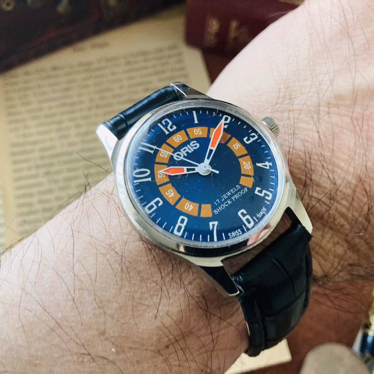 1円スタート カッコイイ 大 オリス Oris 手巻きメンズ腕時計 アンティークウォッチ 1970 Sビンテージ 35 青 Oh済a410 オリス 売買されたオークション情報 Yahooの商品情報をアーカイブ公開 オークファン Aucfan Com