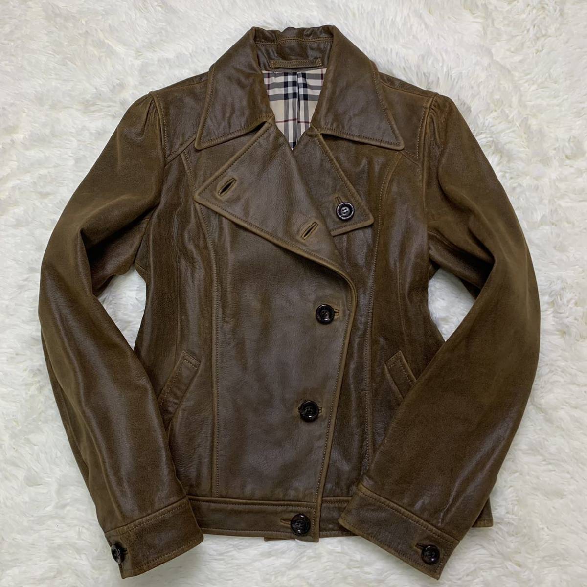 バーバリーロンドン『抜群の存在感』BURBERRY LONDON レザージャケット 