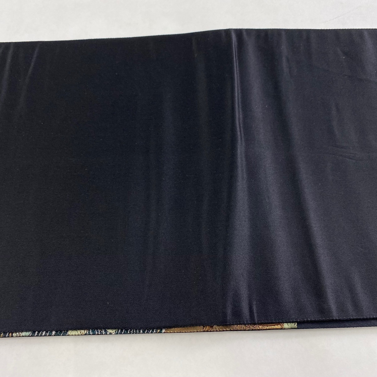 袋帯 六通 秀品 箔 美品 金銀糸 正絹 中古 草花 若松 緑 正絹