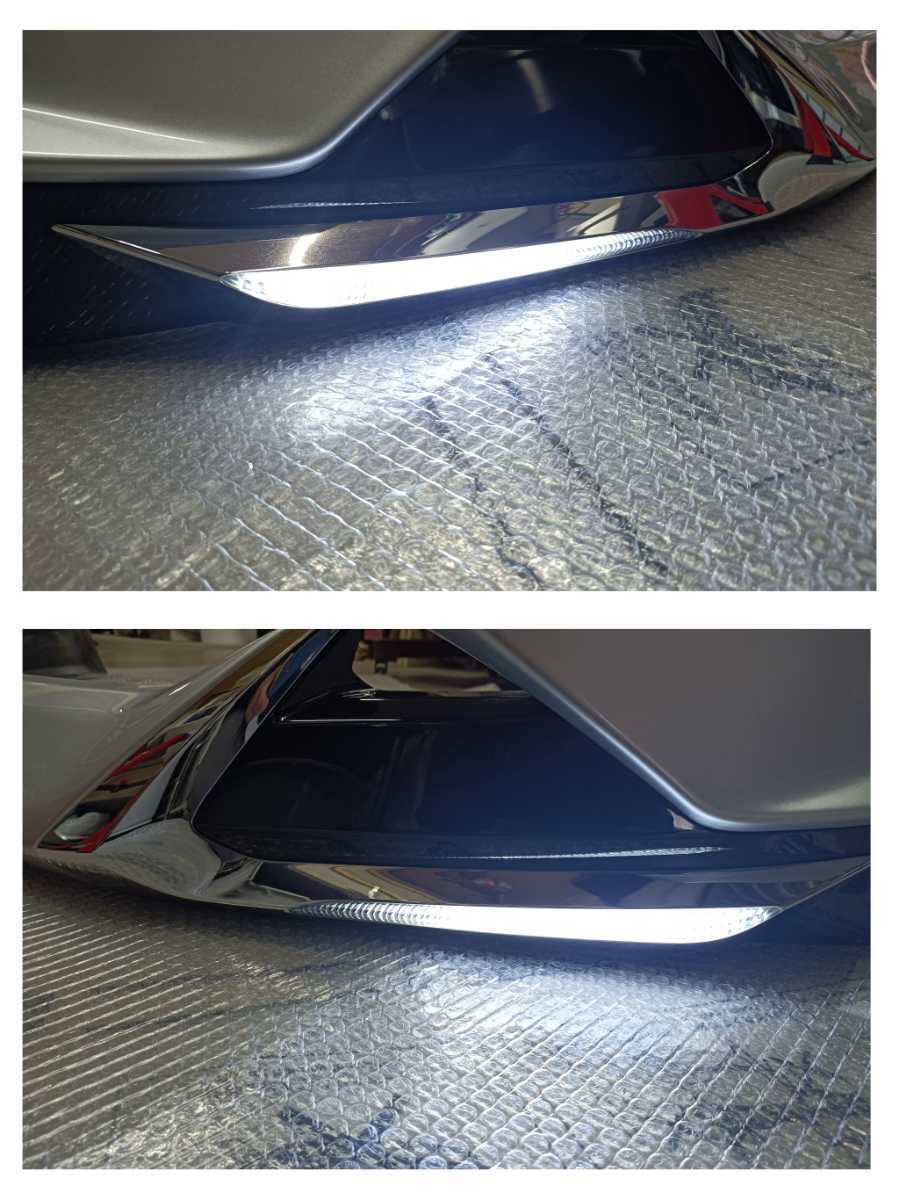 TOYOTA トヨタ ZVW50 ZVW51 ZVW55 前期 Prius プリウス モデリスタ フロントスポイラー シルバー LED イルミネーション 状態画像確認 ZVW51 ZVW55 プリウス Aggressive TRD 未