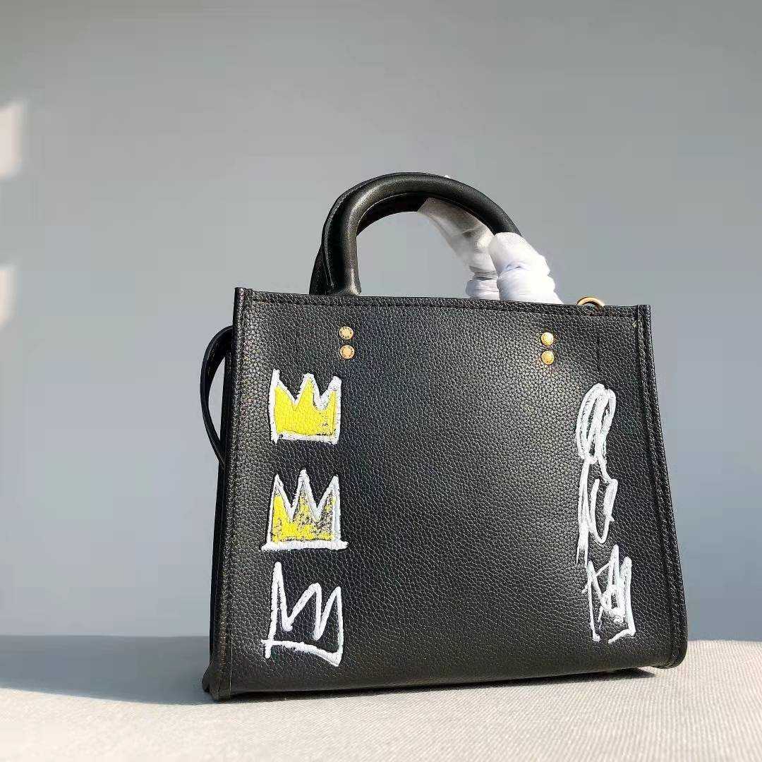 コーチ　COACH バスキアコラボ 2wayハンドバッグ ショルダーバッグ COACH コーチ バスキア コラボ ショルダーバッグ タウンバケット