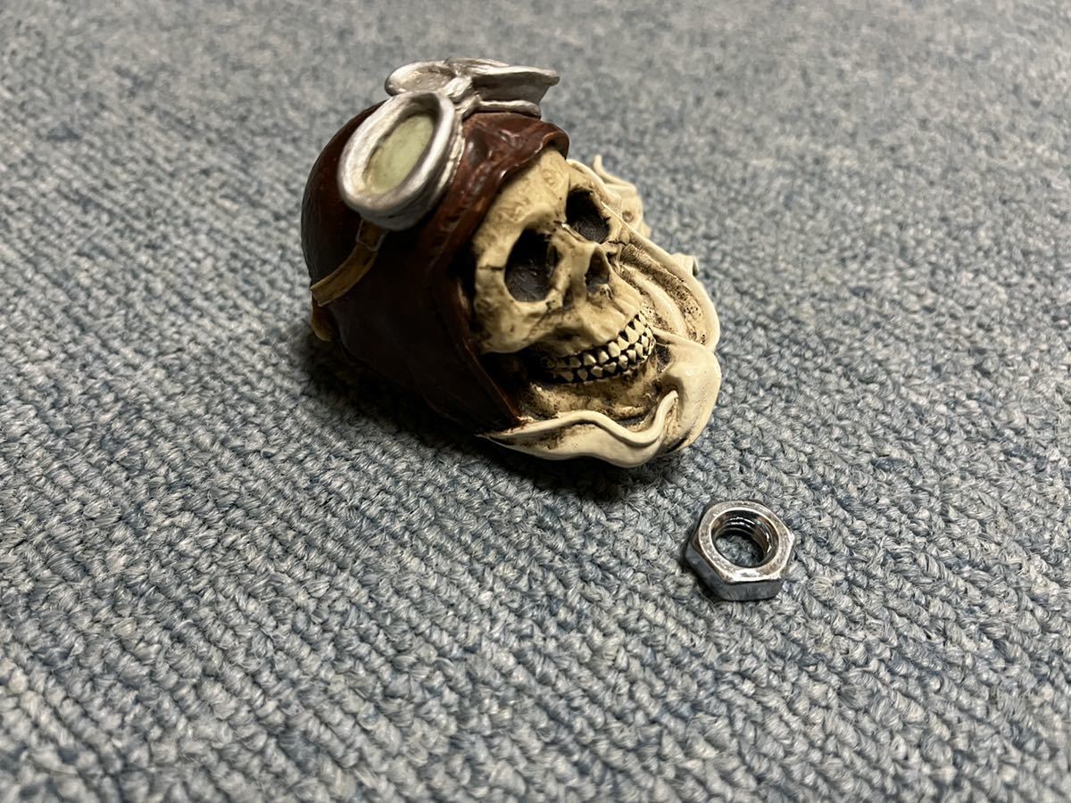 ハンドメイド】 パイロット スカルシフトノブ ドクロ M8X1.25 kustom 