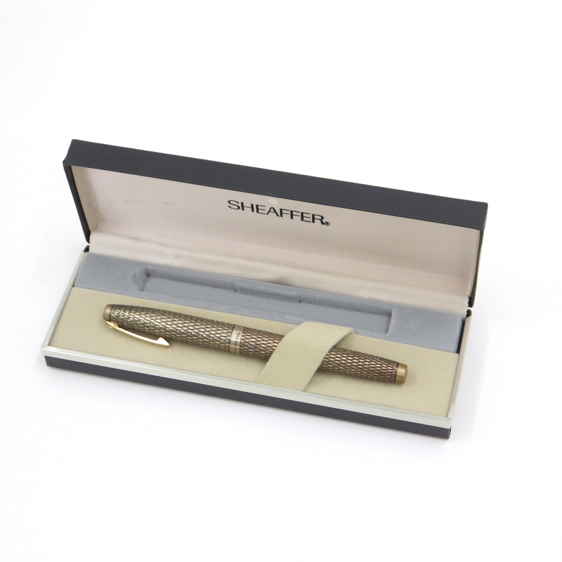 SHEAFFER シェーファー スターリングシルバー 万年筆 ペン先14K