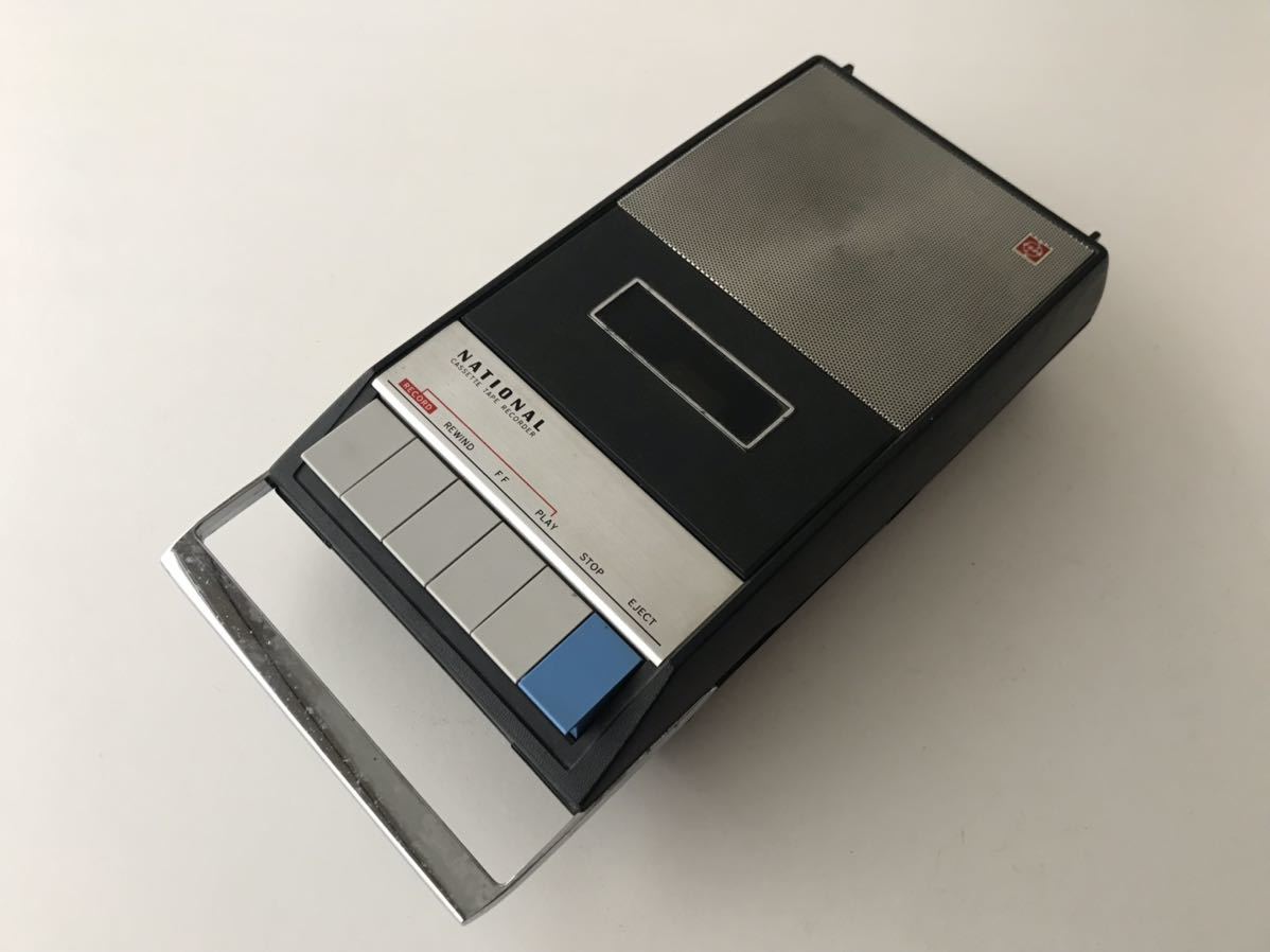 昭和レトロ National RQ-209 実働カセットプレイヤー NATIONAL ナショナル カセットテープレコーダー RQ-209 箱付 / 松下