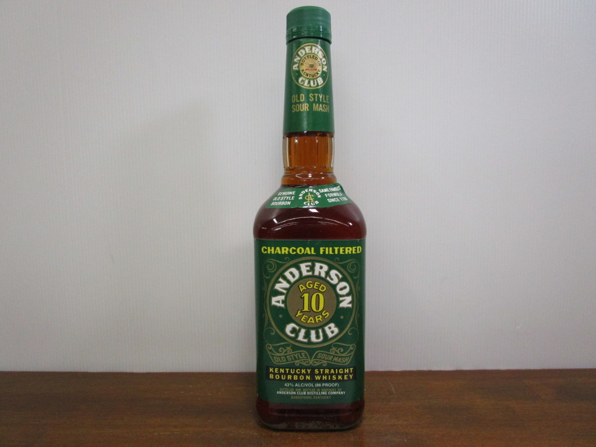 アンダーソンクラブ 10年 750ml 43% ANDERSON CLUB ケンタッキー 