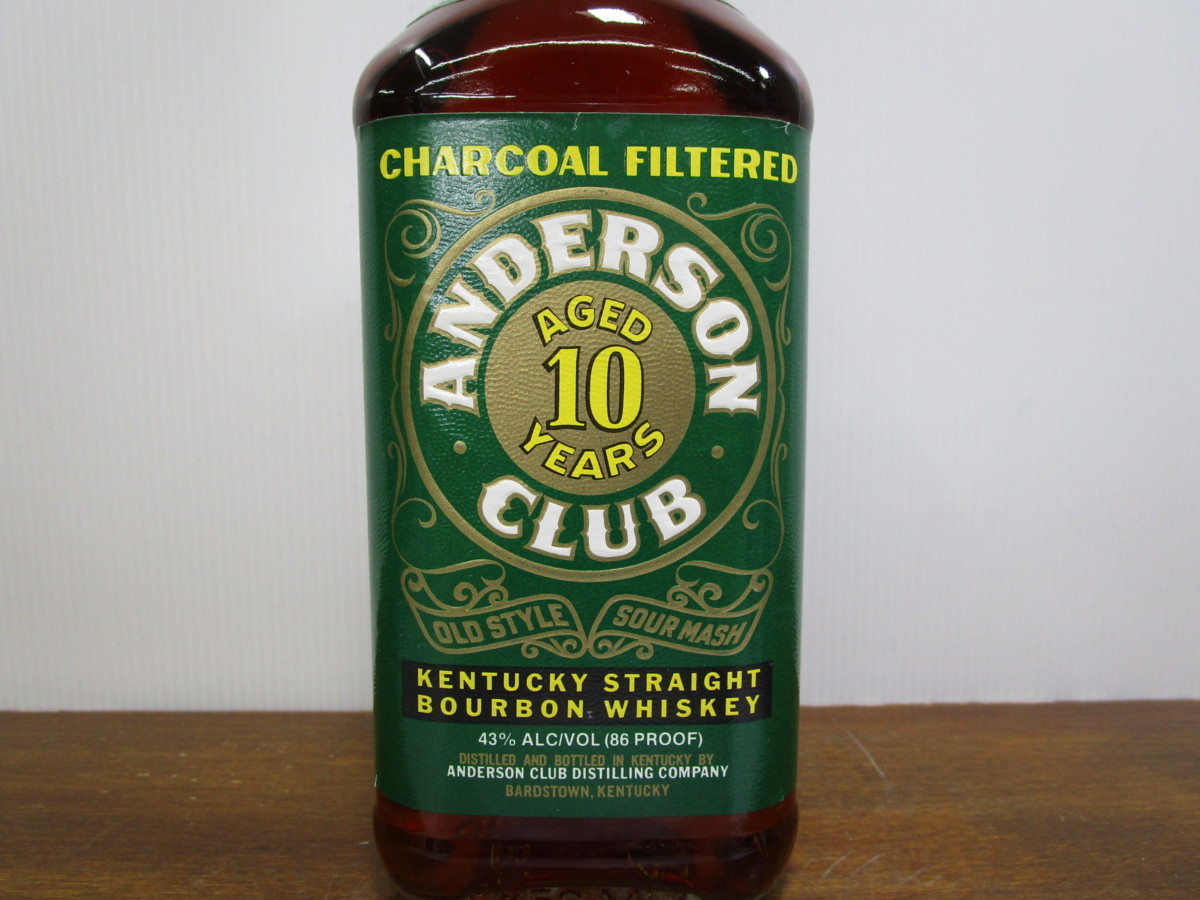 飲料・酒 ANDERSON CLUB 10年 ケンタッキー・バーボンウイスキー 750ml