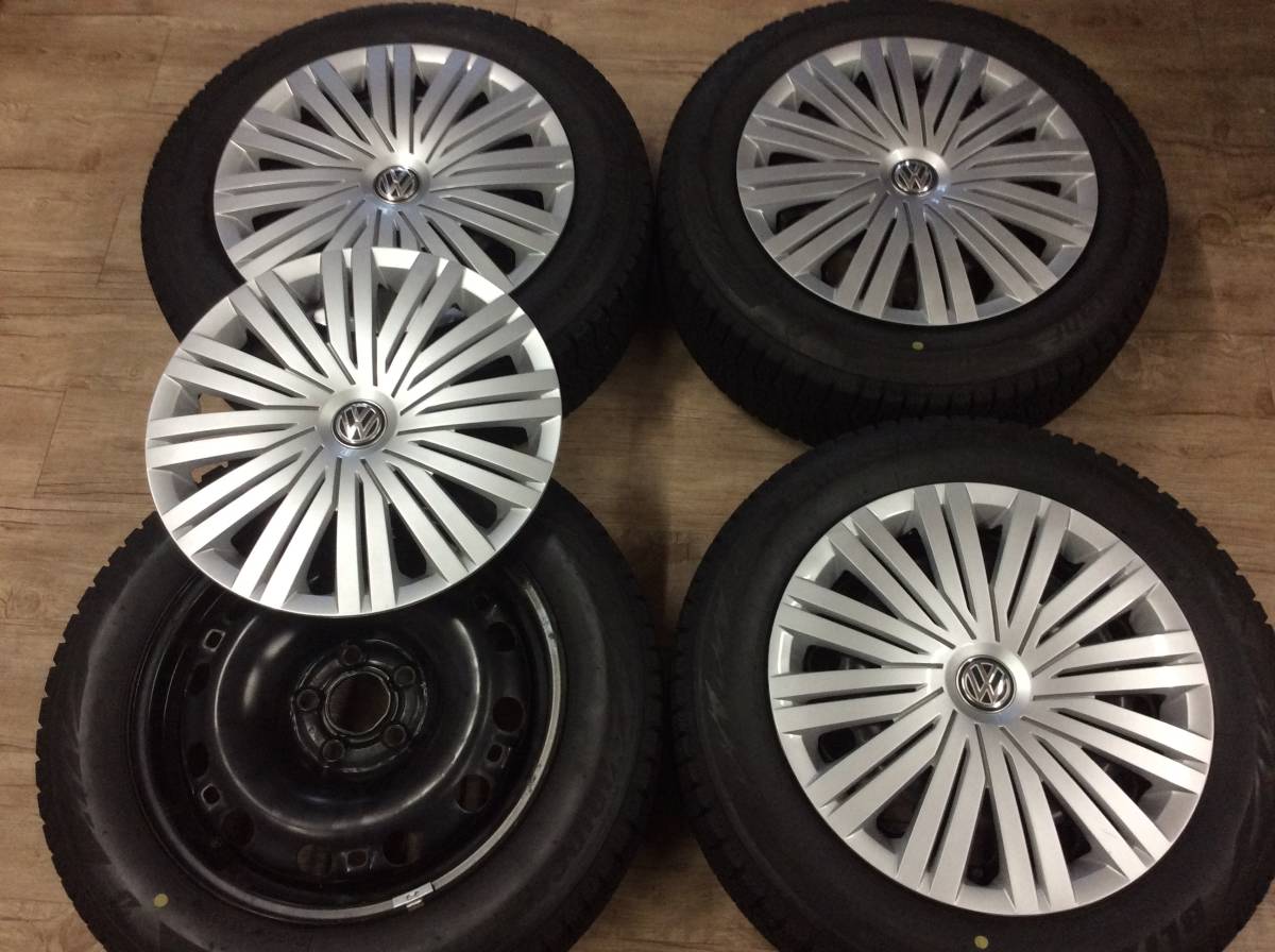 M4827 VW ポロ 6R 純正 15インチスチール＆185/60R15 ブリザック 