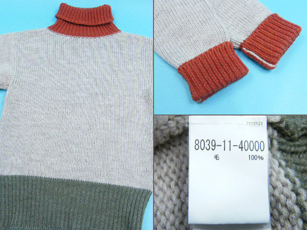 美品 ナイジェルケーボン タートルネックセーター ローゲージ size 46 