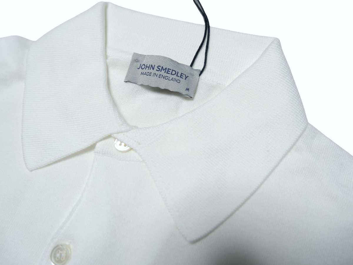 メンズ M 新品 ジョンスメドレー 最高級コットン ポロシャツ ADRIAN ホワイト JOHN SMEDLEY イギリス製★ ジョンスメドレー メンズ 最高級コットン 鹿の子 XL グレー