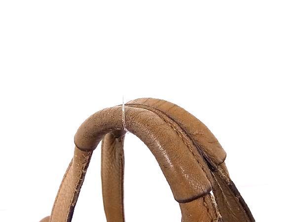 1円 GUCCI グッチ 109132 213317 レザー ポーチ付き トートバッグ 