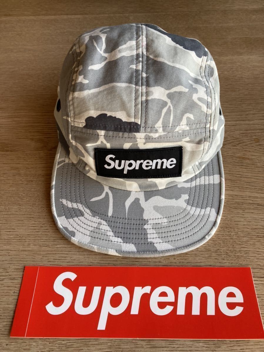 美品 希少 SUPREME Tiger Camo Camp Cap White シュプリーム キャンプ 