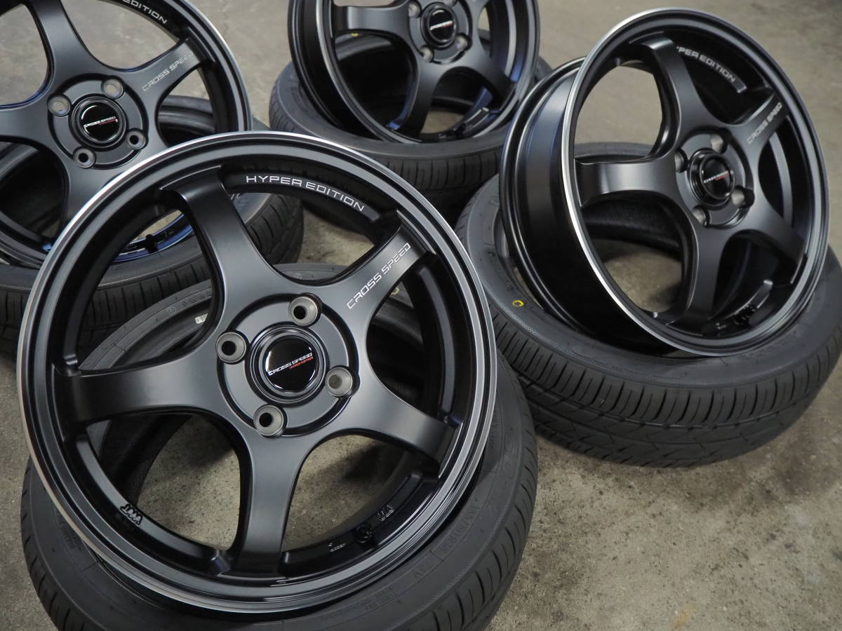 ☆軽量☆送料無料 15inch 5.5J+43 4H100 新品 人気 クロススピードCR5