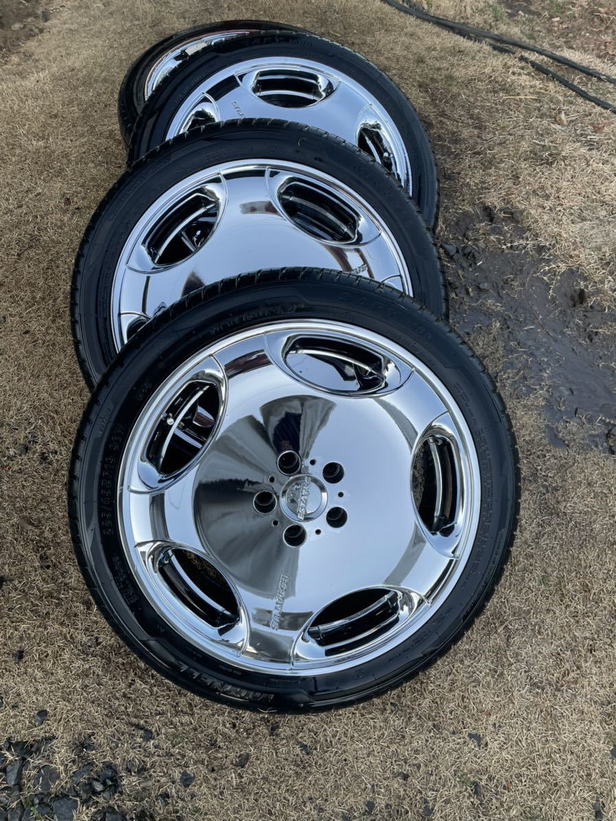エステータスメッキホイール、タイヤセット19インチバリ山 エステータスメッキホイール、タイヤセット19インチバリ山