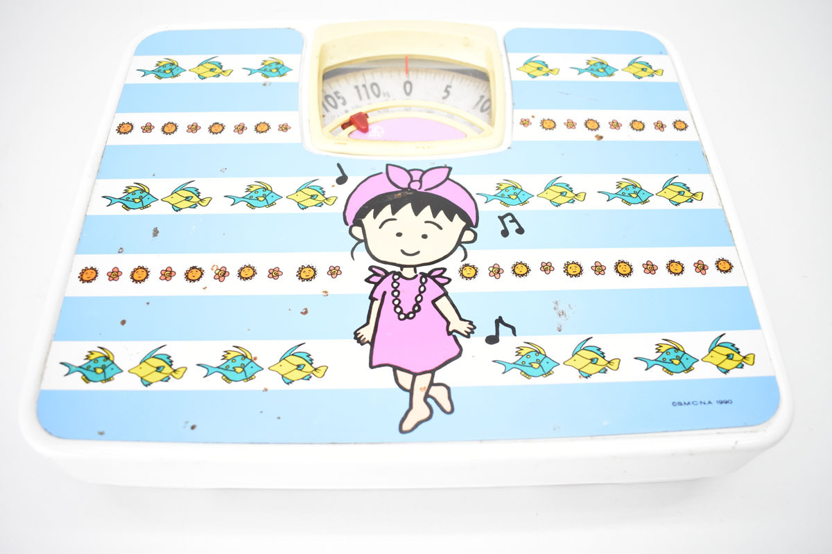 ちびまる子ちゃん さくらももこ 体重計 ヘルスメーター クボタ ちびまる子ちゃん 体重計 ヘルスメーター クボタ さくらももこ レトロ