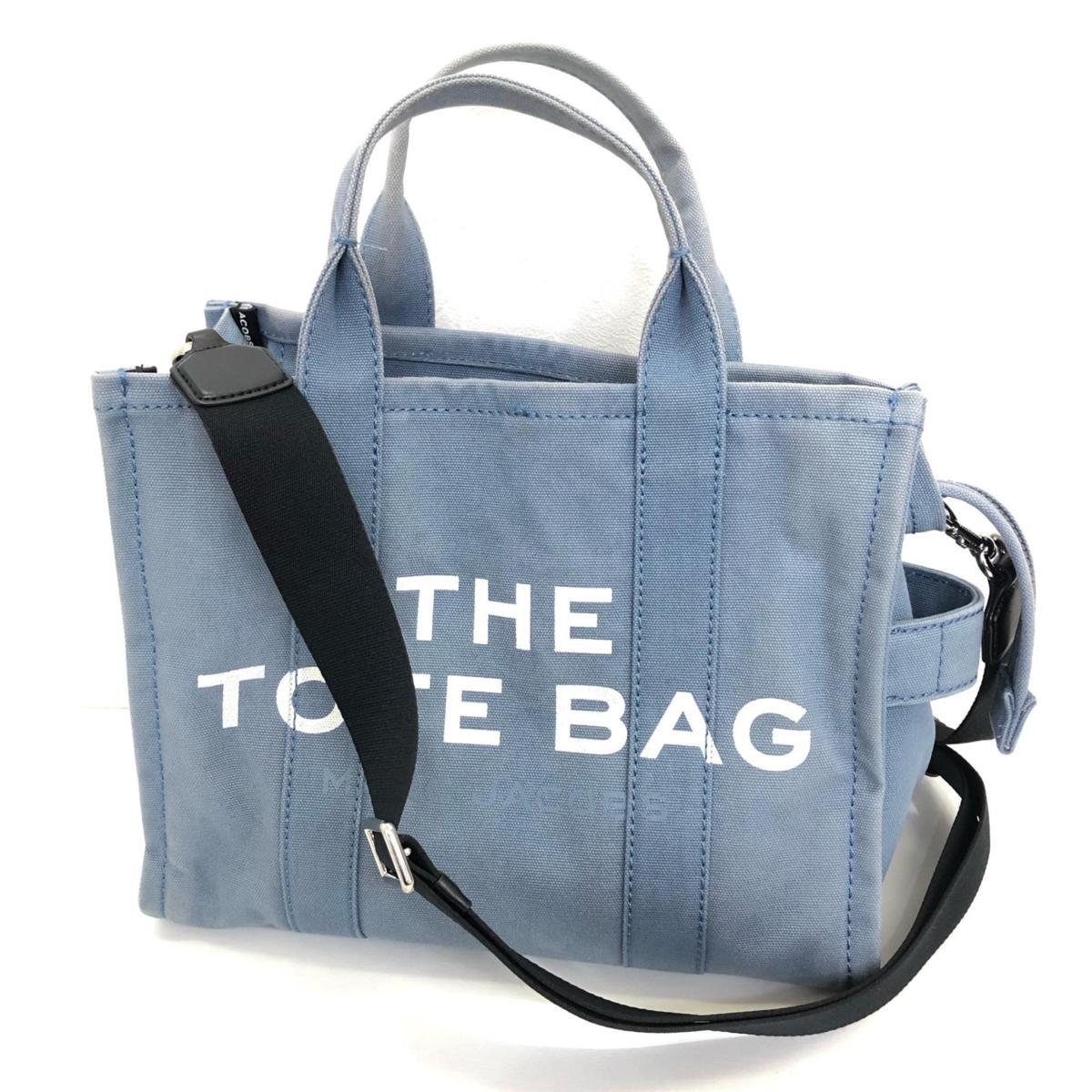 マークジェイコブス 2WAY キャンバス トート バッグ ブルー系 現状品 
