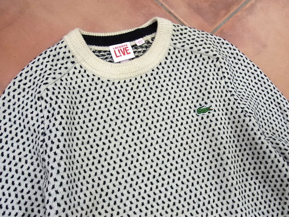 ラコステ ライブ ニットセーター ロゴ刺繍 編み込み模様 紳士服 モデル Lacoste L Ve ゴルフにも メンズトップス 1円 セーター 売買されたオークション情報 Yahooの商品情報をアーカイブ公開 オークファン Aucfan Com