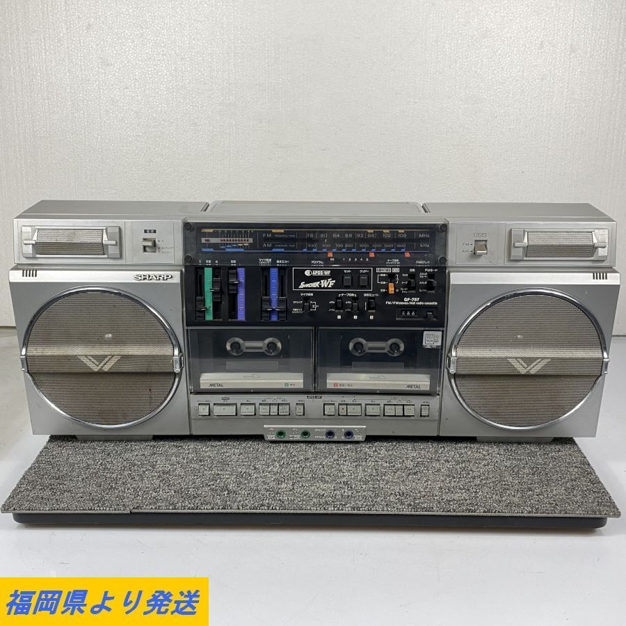 SHARP GF-757 SEARCHER-WF FM&frasl;FM 価格 Retro SHARP GF-757 THE SEARCHER-WF ラジカセ Fm受信確認済み◆ジャンク品【福岡】
