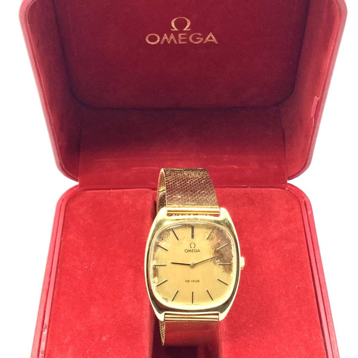 244 稼動 OMEGA 時計　箱付き　DeVille 手巻き　ゴールド　デビル 稼働品！OMEGA デビル 手巻き メンズ Cal.625 111.0139 ゴールド 時計
