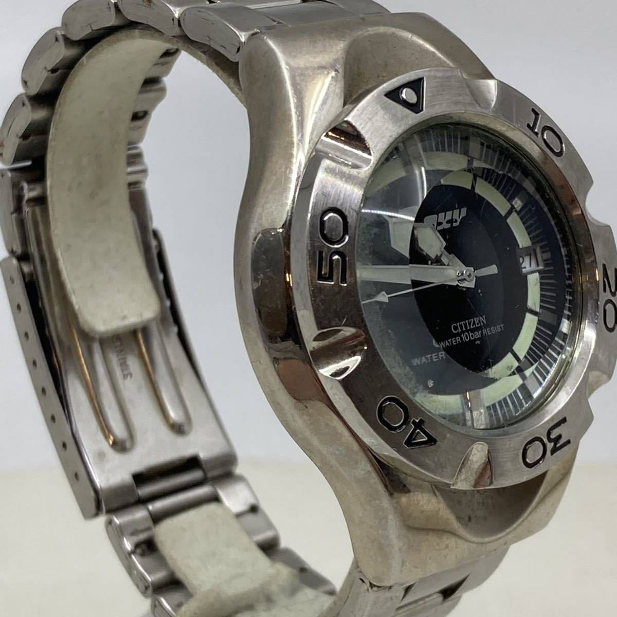 K01124 CITIZEN シチズン oxy 5518-L16649 クォーツ R4年1月電池交換