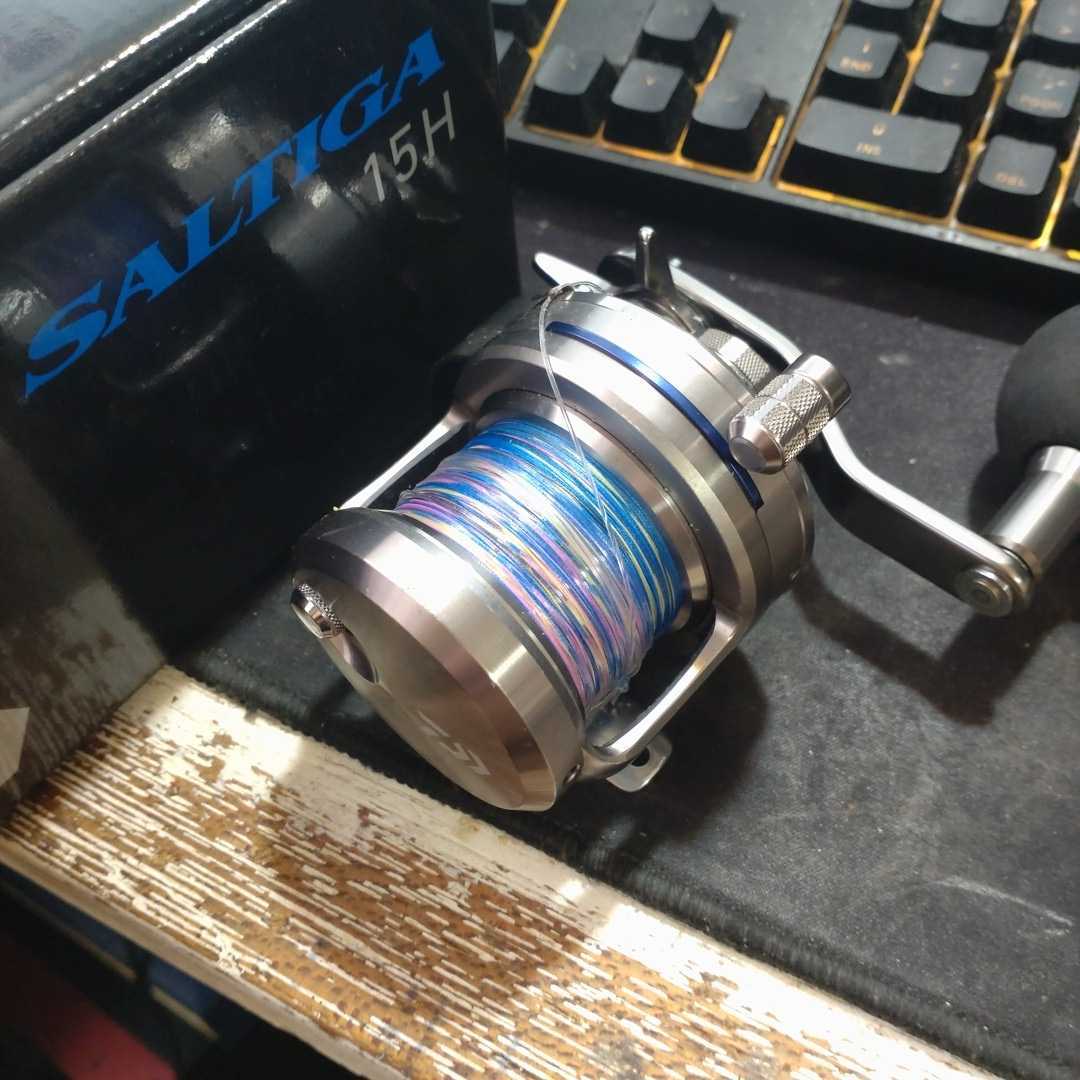  ダイワ DAIWA 15ソルティガ 15H 右 リブレ ラインストッパー付 PE3 300m巻(ダイワ)｜売買されたオークション情報、yahooの商品情報をアーカイブ公開 - オークファン ダイワ