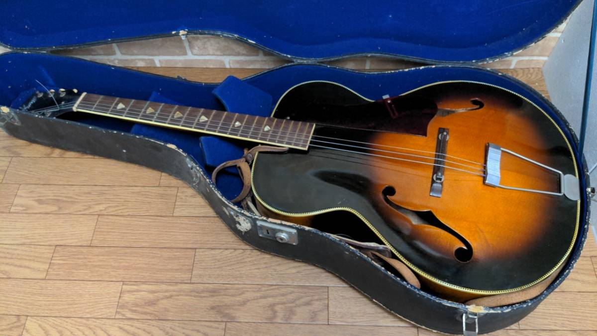 Kay ピックギター ビンテージ / ハードケース付き Yahoo!オークション - Kay ケイ ピックギター （Vintage Arch Top Guit