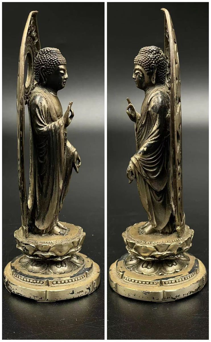 ［中国古玩仏像］・古い仏像 　チベット仏　極細工 大阪通販サイト 緑屋fc□ 中国古玩 銅製 チベット仏 千手観音 仏像 高