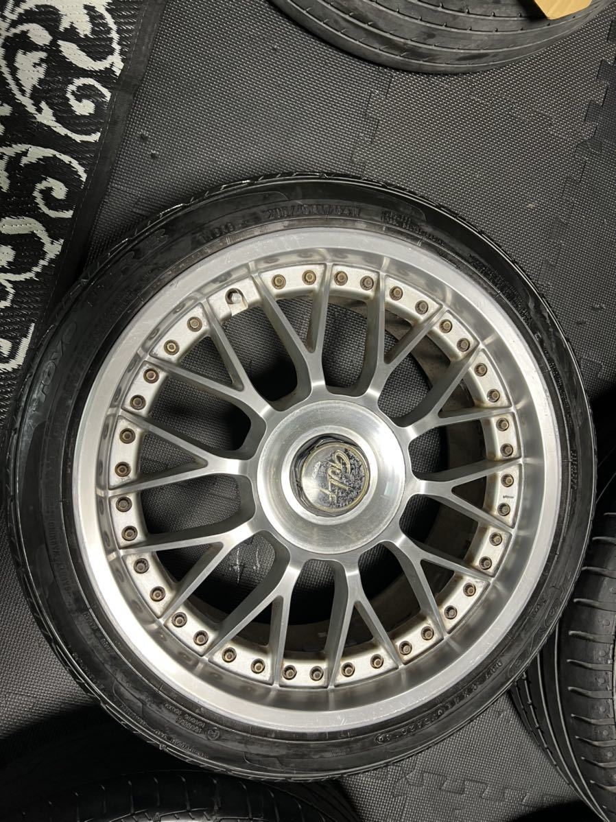 当時物メッシュタイヤホイール GULF? Stich? 17インチ 8J 9J