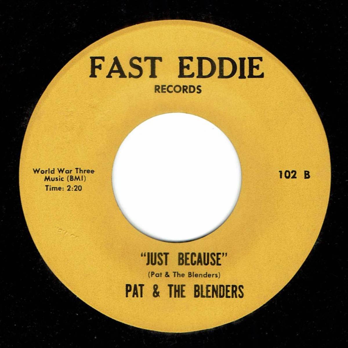 数量限定，限定SALE Pat & The Blenders / Just Because Fast Eddie vocal and inst(R&B、ソウル)｜売買されたオークション情報、yahooの商品情報をアーカイブ公開 - オークファン Ru0026B、ソウル