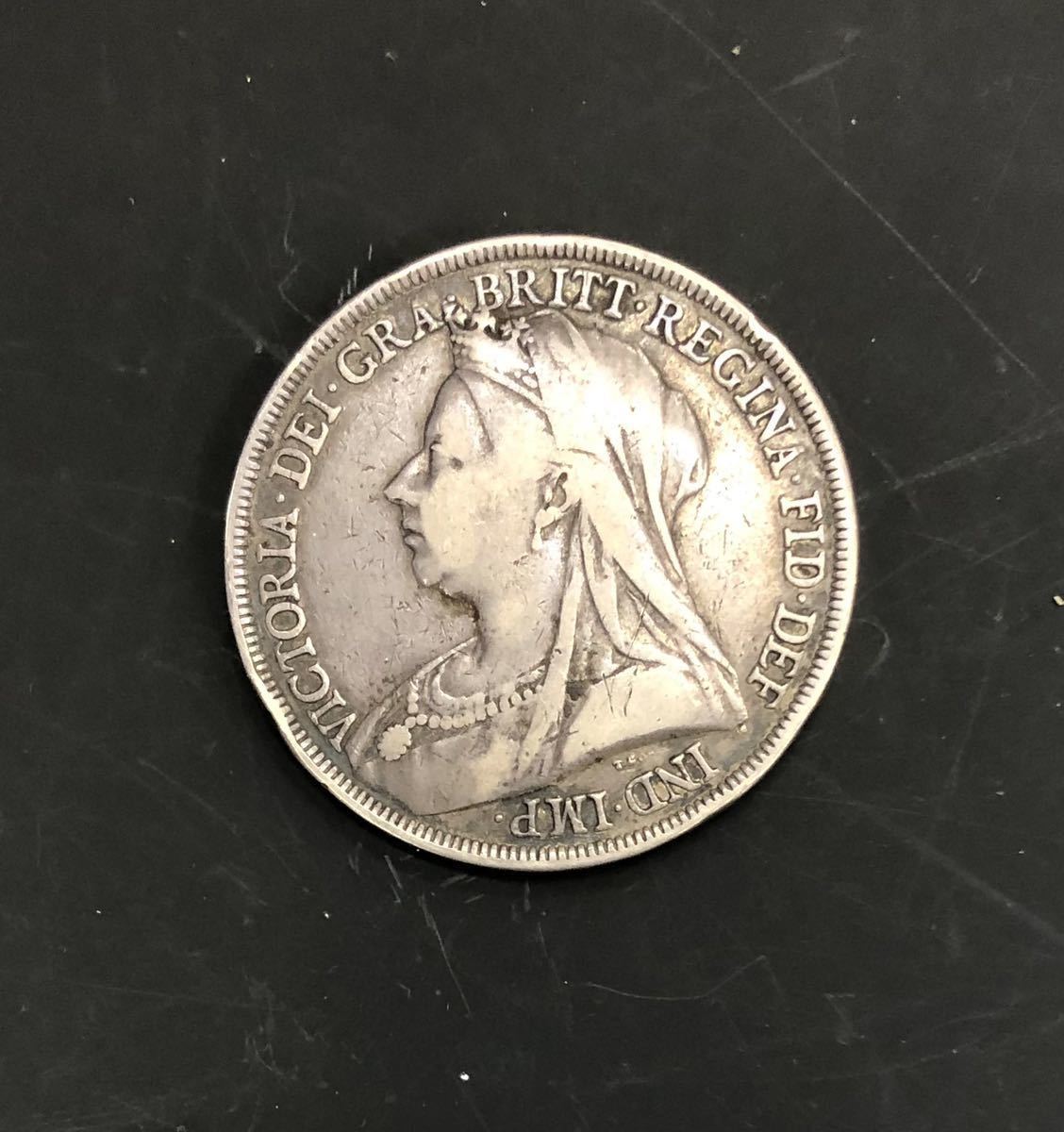 1893年 ヴィクトリア イギリス C258 1クラウン銀貨 ハーフクラウン銀貨