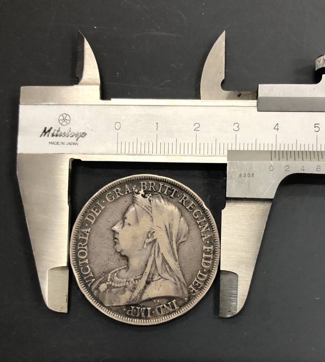 1893年 ヴィクトリア イギリス C258 1クラウン銀貨 ハーフクラウン銀貨