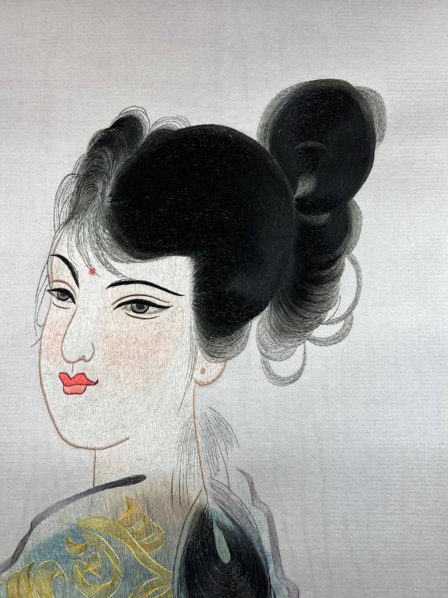 掛軸(紙本) 墨彩 「唐代仕女図」 落款,印有 清⁄石濤 王原祁⁄蘭竹合作⁄二玄社⁄巻子⁄額⁄掛軸⁄中国書画(その他)｜売買