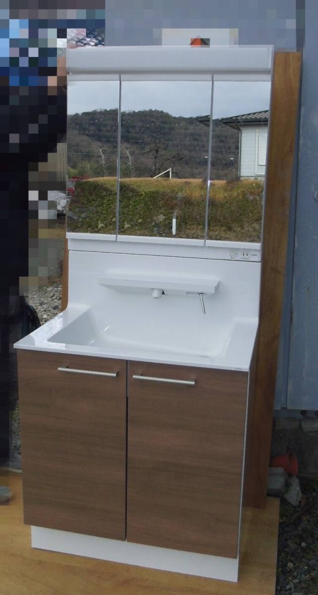 美品□2020年製 オクターブ□ミラーキャビネット 高級洗面化粧台 三面  